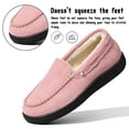 thumbnail image 3 of Knivor Plush Fuzzy Women's Slippers Cozy Warm Slip-On Winter House Slippers for Women Non Slip Rubber Sole Loafers Indoor Outdoor Moccasin Slippers Winter Daily Wear, 3 of 9