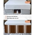 thumbnail image 7 of Brown White Stripe Wrap Around Bed Skirts for Queen Bed 18" Drop,Bed Skirt with Adjustable Elastic Belt Dust Ruffle Bed Valance for Bedroom Hotel Luxury Modern Rustic Vertical Striped Bed Frame Cover, 7 of 7