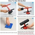 thumbnail image 6 of Sit Up Exercise Equipment Sit up Bar Portable Sit Up Bar Exercise Bar with 2 Strong Suction Cups and Adjustable Foot Holder ABS Workout Equipment Home Workout Device Aid Pushup Handles, 6 of 11