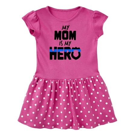 

Inktastic My Mom is my Hero Police Officer Family Gift Toddler Girl Dress