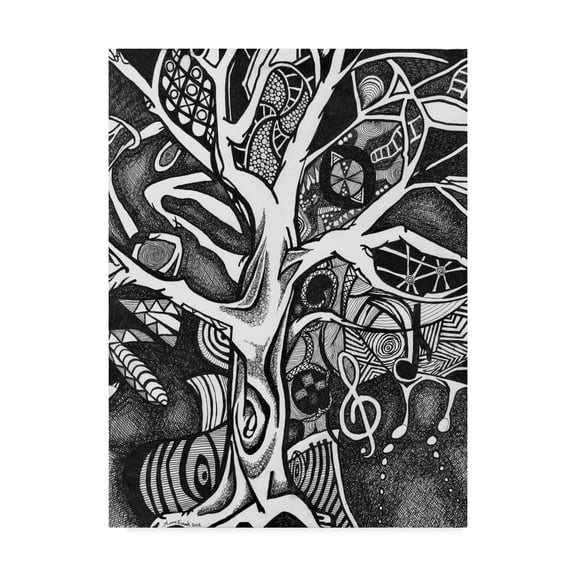 Trademark Fine Art 'The Tree of Music' Canvas Art by Amy Frank