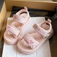 thumbnail image 6 of Girls' Sandals, Open Toed Princess Flat Sandals, Summer Beach Soft Soled Sandals, Children/Toddlers, 6 of 7