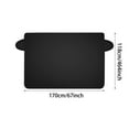 thumbnail image 3 of Magnetic Thermal Insulated Winter Snow Windshield Cover with Frostproof Reflective Silver Fabric for All-Weather Outdoor Car Protection, 3 of 7