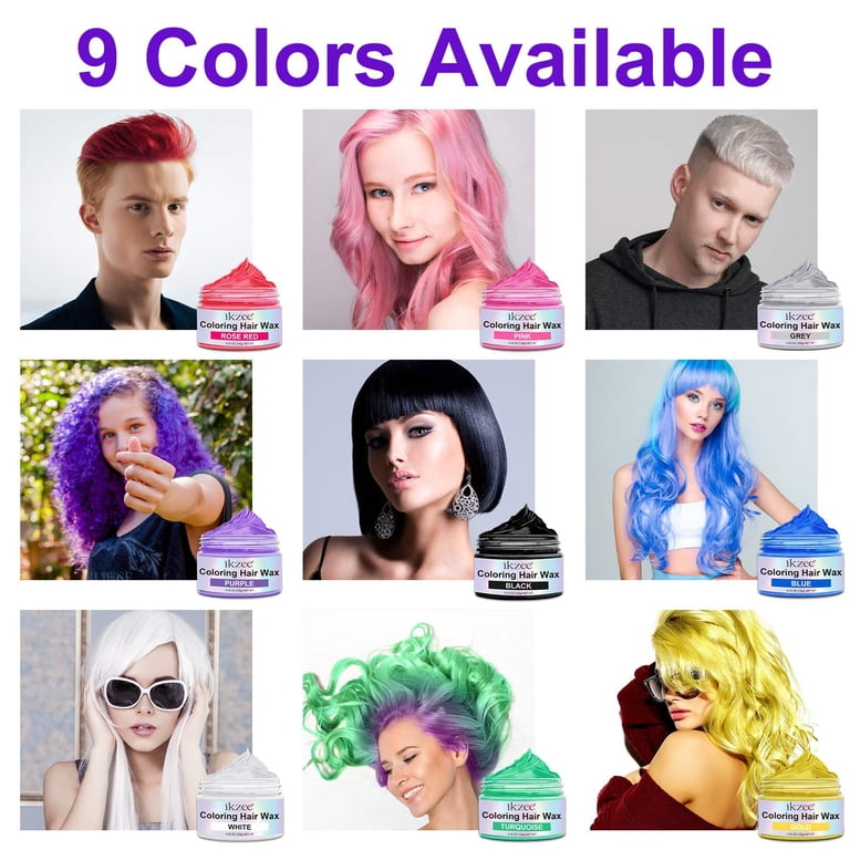 IKZEE, Coloring Hair Wax, Purple, Washable, Long Lasting - Walmart.com