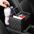 thumbnail image 2 of Car Armrest Storage Box with Cup Holder Large Capacity Wear Resistant Foldable Multifunctional Car Console Side Organizer, 2 of 8