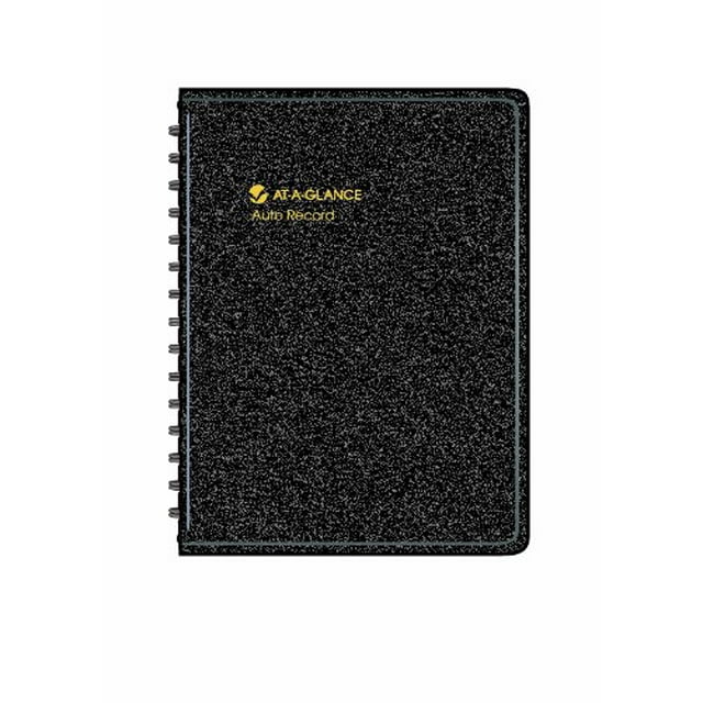 AT-A-GLANCE Auto Mileage Log Record Book, 3.75 x 6.12 Inches, Black (AAG8013505)