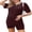 Burgundy Red, variant on Ekouaer Women's Maternity Pajamas Sets 2 Piece Outfits Short Sleeve Shirts and Biker Shorts Pregnancy Loungewear Mama Clothes Dark Brown M
