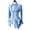 Blue, variant on PVCS Trendy Jackets for Women Clearance Long Sleeve Lace Trim Shirts Button Up Vintage Irregular Tailcoat Outwear L