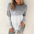 thumbnail image 2 of WEAIXIMIUNG T-Shirts Graphiques pour Femmes, Mode Amusante, Col Rond, Manches Longues, Dégradé, 2 of 8