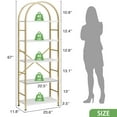 thumbnail image 5 of Walsunny 5-Tier Corner Bookshelf Industrial Corner Bookcase Corner with Metal Frame Large Open Display Bookshelves U-Shaped White, 5 of 6