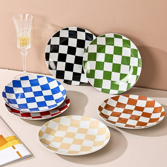 Soimiss Ceramic Dish Plate Black 1Pack