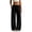 Black, variant on ZHOGXU Casual Wide Leg Drawstring Pants Womens With Elastic Waist Loose Straight Trousers Solid Color Sport Sweatpants All Seasons Wardrobe