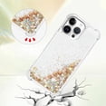 thumbnail image 4 of Case for iPhone 16 Pro Max Case Glitter Cute Bling Love Liquid Quicksand Clear Soft TPU Girls Women Stylish Bumper Shockproof Protective Cover for iPhone 16 Pro Max 6.9 inch Golden YB, 4 of 14