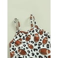 thumbnail image 5 of Bagilaanoe Toddler Baby Girl Jumpsuit Sleeveless Spaghetti Strap Football Print Romper Overalls 1T 2T 3T 4T 5T 6T Kids Long Pants Outfits, 5 of 8