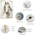 thumbnail image 2 of ZHONGYUTONG Horse Canvas Wall Art White Horse Picture Prints Vintage Western Animal Portrait Paintings for Rustic Farmhouse Office Decor Framed (16.00" x 24.00"), 2 of 5