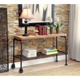 thumbnail image 2 of Furniture of America Console Arron avec Roulettes en Noir Antique, 2 of 3