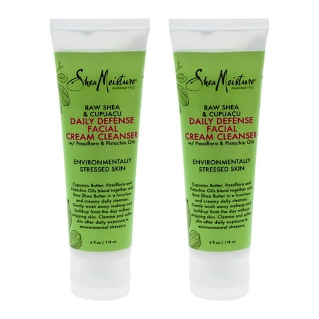 Raw Shea and Cupuacu Daily Defense Facial Cream Cleanser by Shea Moisture for Unisex - 4 oz Cleanser