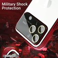 thumbnail image 3 of for iPhone 14 Pro Max Case Crystal Clear with Camera Lens Protector Luxury Plating Transparent Shockproof Anti-Scratch Soft TPU Phone Cases for Women Men-Red, 3 of 12