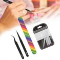 thumbnail image 5 of 5-pack Nail Extension Fiberglass Forming Clip Nail File Tongs Manicure Tool Kit, 5 of 5