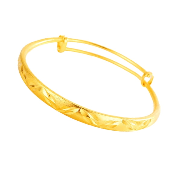 UPGRATOR 1Pack Golden Titanium Bracelet Women's Bracelets Adjustable Simple Copper Wrist Jewelry