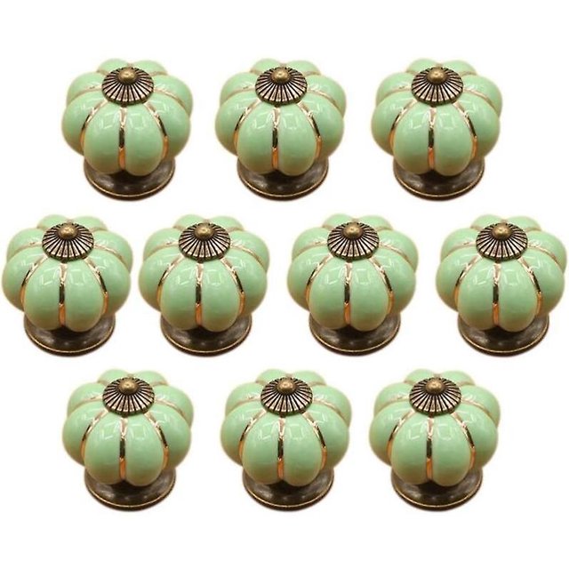 (vert)10 Pcs Boutons De Tiroir En Cramique Bouton De Meuble Pour Tiroirs Et Placards De Cuisine