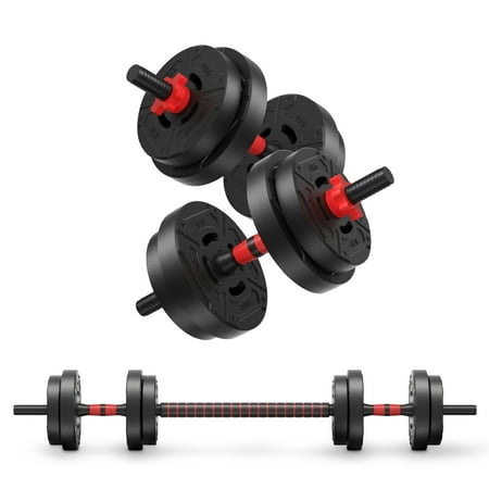 Signature Fitness Adjustable Dumbbell Set, Portable Design with Changeable Weight Plates and Non-Slip Handles for Home Gym Workouts