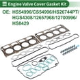 thumbnail image 3 of Unique Bargains Engine Valve Cover Gasket Kit Head Gasket Intake Exhaust Manifold Gasket Set No.HS54996/CS54996 for Chevrolet Tahoe 5.3L 2015-2020 1 Set Engine Car, 3 of 7