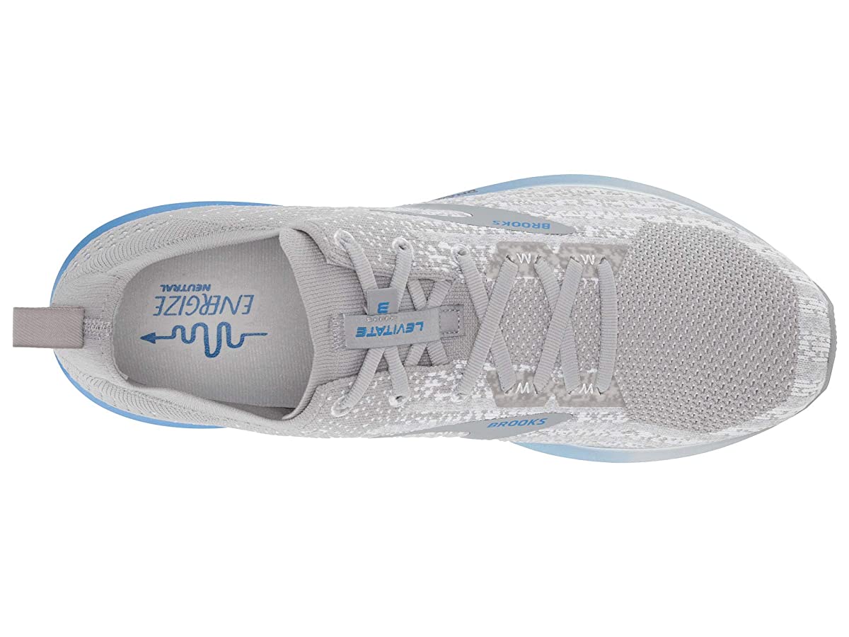 Brooks Men's Levitate 3 Running Shoe, White/Grey/Blue, 9 D(M) US - image 4 of 6