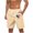 Beige, variant on LpwkSSA Mens Camo Print Swim Trunks Elastic Waistband Design Durable Fabric Relaxed Silhouette for Casual Hangouts Gray L