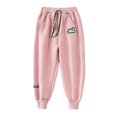 thumbnail image 3 of Esaierr 3-10Y Toddler Boys Girls Lamb Velvet Jogger Pants for Kids Winter Padded Thickened Sweatpants Casual Loose Trousers, 3 of 8