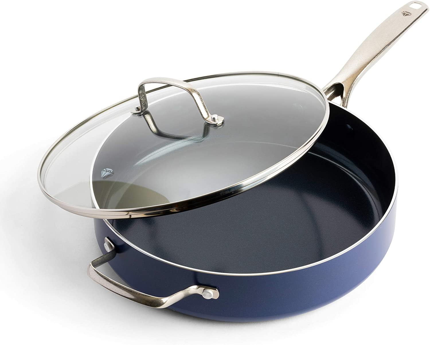 Blue Diamond Cookware Ceramic Coated Saute Pan With Lid, 5Quart