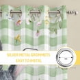 thumbnail image 6 of Easter Kitchen Curtains Window Panels, Spring Rabbit Eggs Botanical Floral Green Lattice Insulated Window Treatment Curtain, Grommet Curtains for Bedroom/Living Room/Bathroom, 2 Piece 52"Wx45"L, 6 of 8