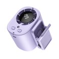 thumbnail image 2 of HonestMatter Portable Fan for Car, Clip On Rechargeable Fan with LED Display and 16°C Cooling, 360° Adjustable Clip Fan for Office Bedroom Travel, Purple, 2 of 7
