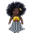 thumbnail image 1 of Poupée Bébé Cheveux Bouclés Africaine Réaliste Poupée Reborn Poupée Tout-Petit 11,81 Po, 1 of 6