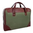 thumbnail image 2 of McKlein HARPSWELL, Dual Compartment Laptop Briefcase, Nano Tech-Light Nylon with Leather Trim, Green (18561), 2 of 7