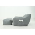 thumbnail image 5 of Jopath Bean Bag Chair with Footstool, Oversized Comfy Beanbag Living Room Lazy Sofa, Floor Sofa for Gaming Reading Living Room Bedroom Gray, 5 of 8