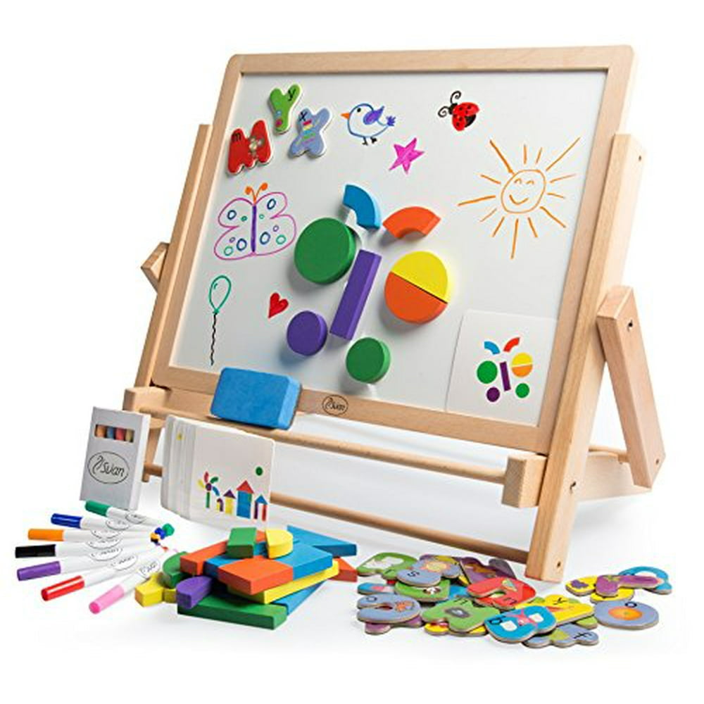 DoubleSided Tabletop Art Easel 80pc Activity Set for Kids Travel