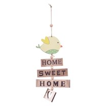 NSESSHome Happy Easter Chicken Table Sign Easter Wooden Block Table Sayings Easter Wooden Table Decor Rustic Farmhouse Holiday Decorations for Spring Easter Decor