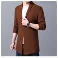 thumbnail image 4 of OmicGot Cardigan Mens Sweaters Spring Autumn Men Casual Cardigan Jacket Man Solid Color Long Sweater Windbreaker Single Button Coats, 4 of 4