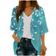 thumbnail image 2 of Xuyuer Spring Beach Cover-Up Cardigan - Women's 3/4 Sleeve Casual Shirt for Summer Seaside Outings, Resort Vacations, Breezy Seasonal Layering Top & Coastal Stroll Essentials, 2 of 7