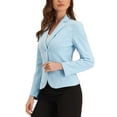 thumbnail image 4 of INSPIRE CHIC Blazer de Travail pour Femme Col à Revers Veste à Manches Longues Blazer de Complet Bleu m, 4 of 6