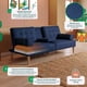 thumbnail image 2 of Sofá Cama de Lino Azul Makora Con Portavasos Modelo Queen, 2 of 10