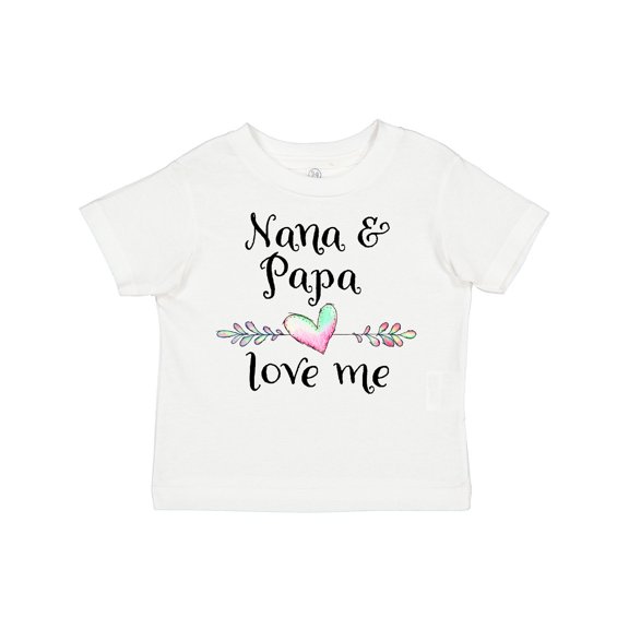 Inktastic Nana and Papa Love Me- Heart Grandchild Boys or Girls Toddler T-Shirt