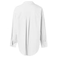 thumbnail image 2 of Gubotare Women Blouse Womens V Neck Long Sleeve Button Down Shirts Oversized Blouses Tops (White,L), 2 of 4