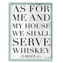 Stupell Industries Serve Whiskey Funny Family Kitchen Word Design Framed Wall Art by Daphne Polselli