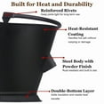 thumbnail image 2 of StarQualityBargain 3.2 Gal Traditional Galvanized Steel Round Small Pellet Ash Bucket w/Handles, 8.8 Inch Tall, Black, 2 of 7
