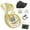 gold, variant on Double French Horn F/Bb 4 Keys Nickel plated＆Gold Craft Lacquer Brass French Horn With French Horn Case, Mouthpiece, Gloves, Cleaning Cloth and Brush (Gold)