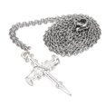 thumbnail image 2 of Collar con cruz cadena colgante cruz clásico simple ANGGREK, 2 of 8