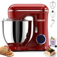 thumbnail image 1 of CEBORY 3-IN-1 Stand Mixer, 6.5 QT Tilt-Head 10-Speed Food Mixer, Kitchen Electric Mixer with Dough Hook, Beater, Whisk, Bowl for Most Home Cooks, 1 of 6