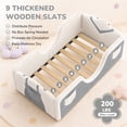 thumbnail image 5 of SLSY Toddler Bed, Low-to-Ground Child Bed with Built-in Side Pockets for Books & Toys, Premium Foam Padding, CPC-Certified, Odor-Free Fabric, 5 of 9
